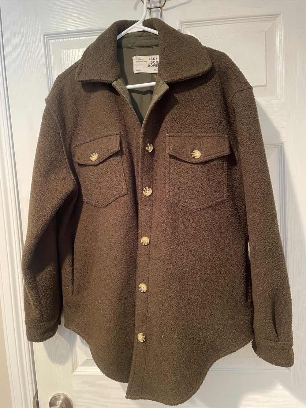 Jackson Rowe Teddy Shacket in Olive Green